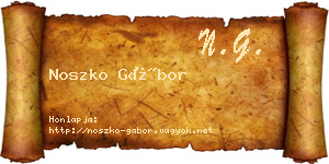 Noszko Gábor névjegykártya